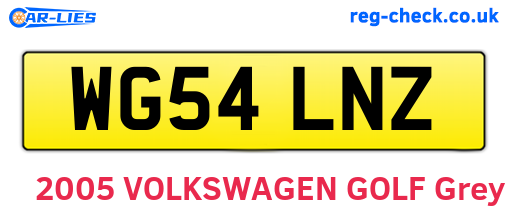 WG54LNZ are the vehicle registration plates.