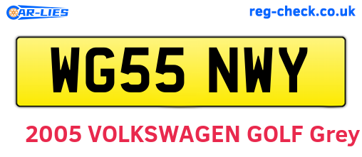 WG55NWY are the vehicle registration plates.