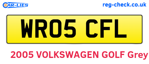 WR05CFL are the vehicle registration plates.