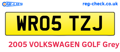 WR05TZJ are the vehicle registration plates.