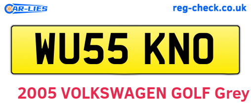 WU55KNO are the vehicle registration plates.