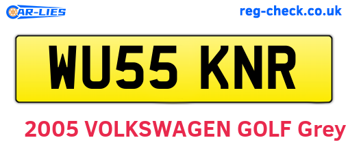 WU55KNR are the vehicle registration plates.