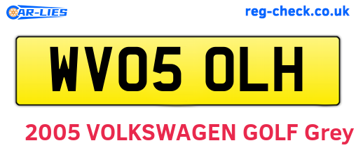 WV05OLH are the vehicle registration plates.