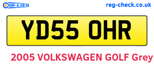 YD55OHR are the vehicle registration plates.