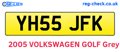 YH55JFK are the vehicle registration plates.