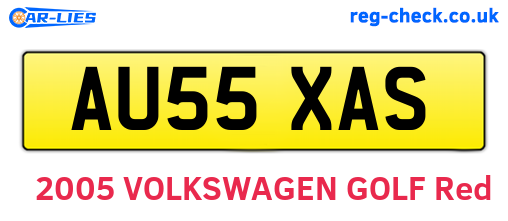 AU55XAS are the vehicle registration plates.