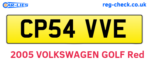 CP54VVE are the vehicle registration plates.