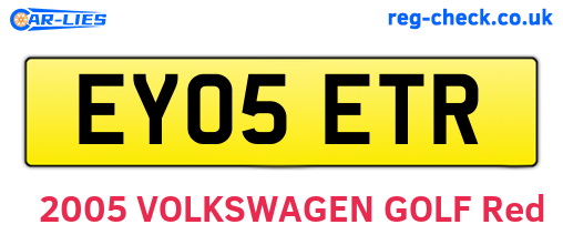 EY05ETR are the vehicle registration plates.