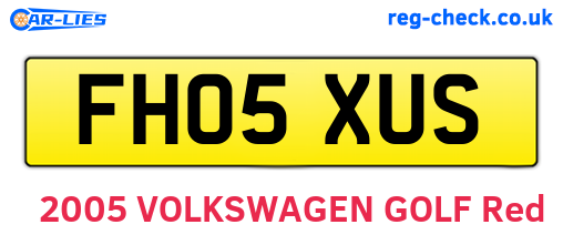 FH05XUS are the vehicle registration plates.