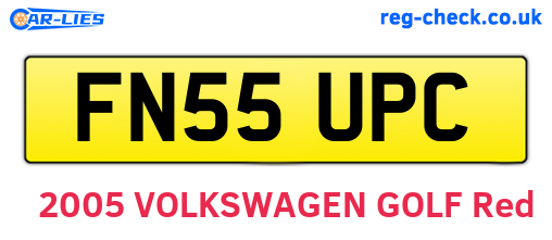 FN55UPC are the vehicle registration plates.