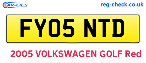 FY05NTD are the vehicle registration plates.