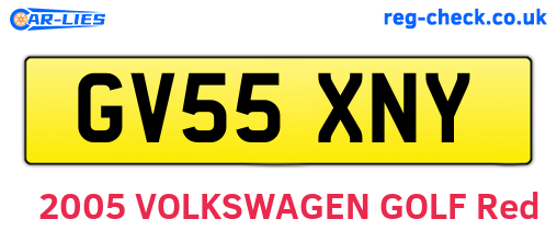 GV55XNY are the vehicle registration plates.