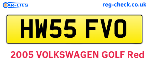 HW55FVO are the vehicle registration plates.
