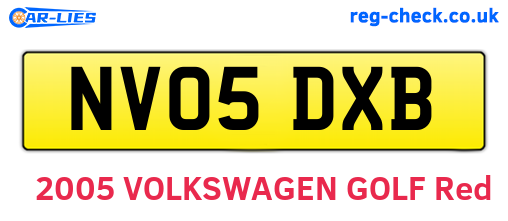 NV05DXB are the vehicle registration plates.