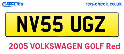 NV55UGZ are the vehicle registration plates.