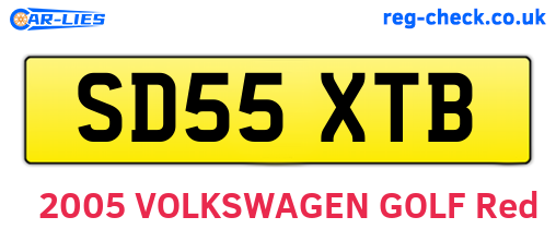 SD55XTB are the vehicle registration plates.