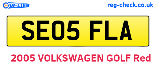 SE05FLA are the vehicle registration plates.