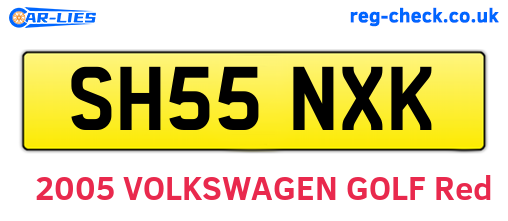 SH55NXK are the vehicle registration plates.