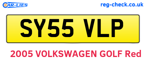 SY55VLP are the vehicle registration plates.