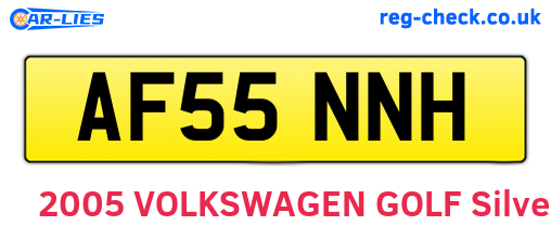 AF55NNH are the vehicle registration plates.