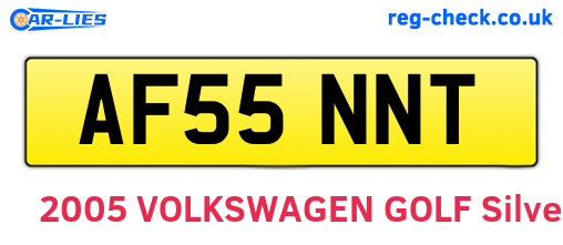 AF55NNT are the vehicle registration plates.