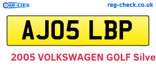 AJ05LBP are the vehicle registration plates.