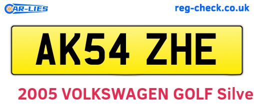 AK54ZHE are the vehicle registration plates.