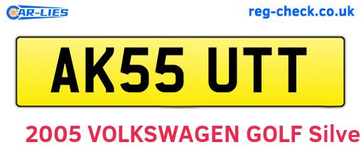 AK55UTT are the vehicle registration plates.