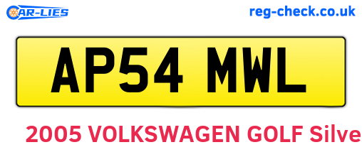 AP54MWL are the vehicle registration plates.