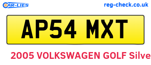 AP54MXT are the vehicle registration plates.