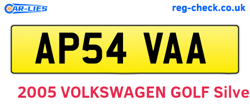 AP54VAA are the vehicle registration plates.