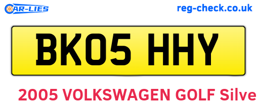 BK05HHY are the vehicle registration plates.