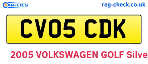 CV05CDK are the vehicle registration plates.