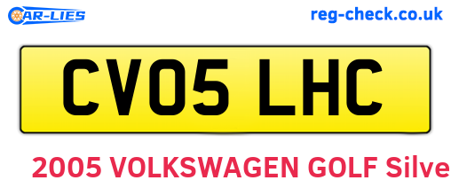 CV05LHC are the vehicle registration plates.