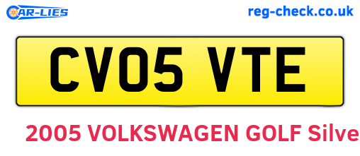 CV05VTE are the vehicle registration plates.