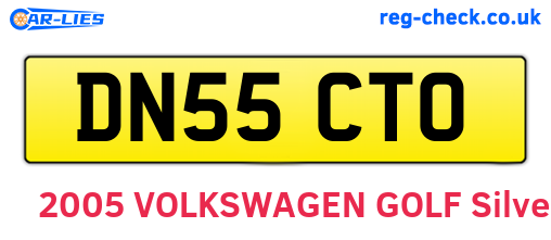 DN55CTO are the vehicle registration plates.