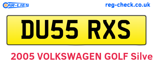 DU55RXS are the vehicle registration plates.