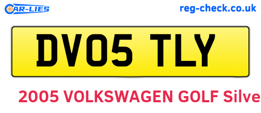 DV05TLY are the vehicle registration plates.