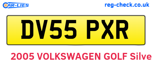 DV55PXR are the vehicle registration plates.