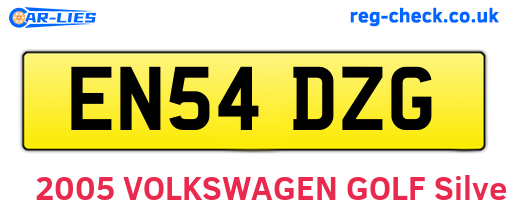 EN54DZG are the vehicle registration plates.