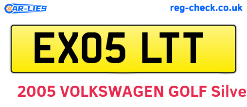 EX05LTT are the vehicle registration plates.