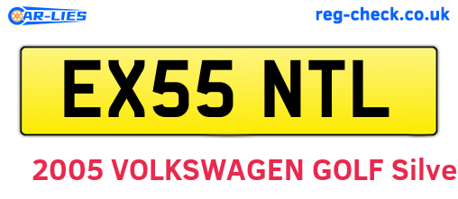 EX55NTL are the vehicle registration plates.