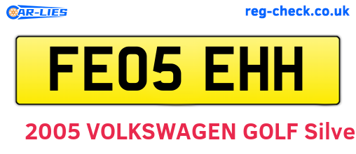 FE05EHH are the vehicle registration plates.