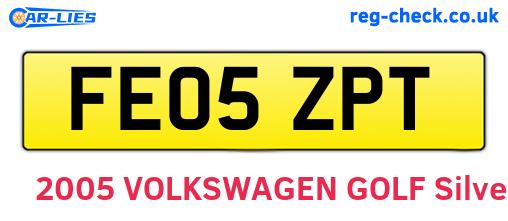 FE05ZPT are the vehicle registration plates.