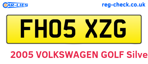 FH05XZG are the vehicle registration plates.
