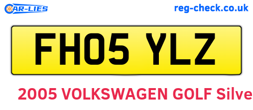 FH05YLZ are the vehicle registration plates.