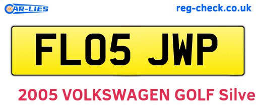 FL05JWP are the vehicle registration plates.