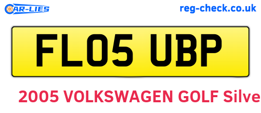 FL05UBP are the vehicle registration plates.