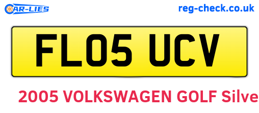 FL05UCV are the vehicle registration plates.