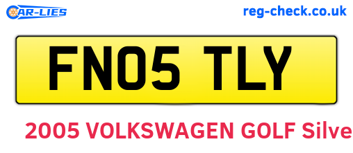 FN05TLY are the vehicle registration plates.